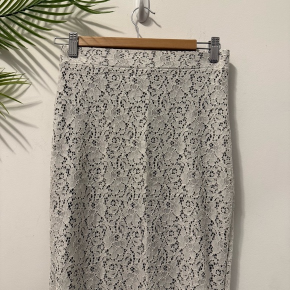 Kenar Lace Pencil Skirt Jersey grey lining Size 2 - Picture 4 of 7